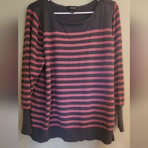 a.n.a Pink and Gray Relaxed Sweatshirt